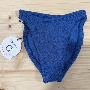 Hunza G Women's Crinkle Bikini Bottoms Blue One Size - 2899